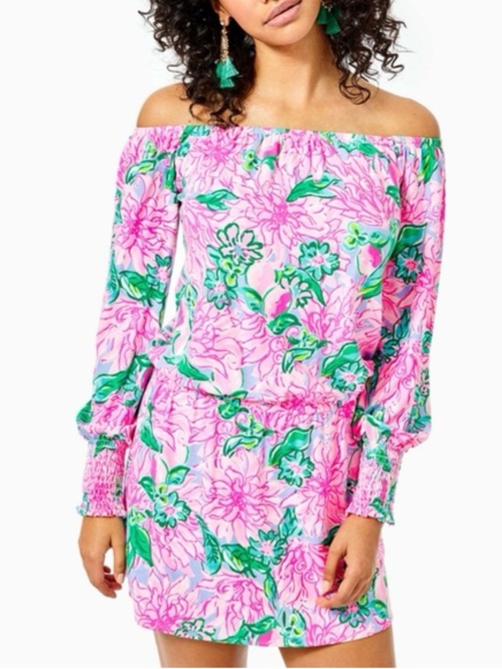 Lilly Pulitzer Lana Off The Shoulder Skirt Romper SZ M